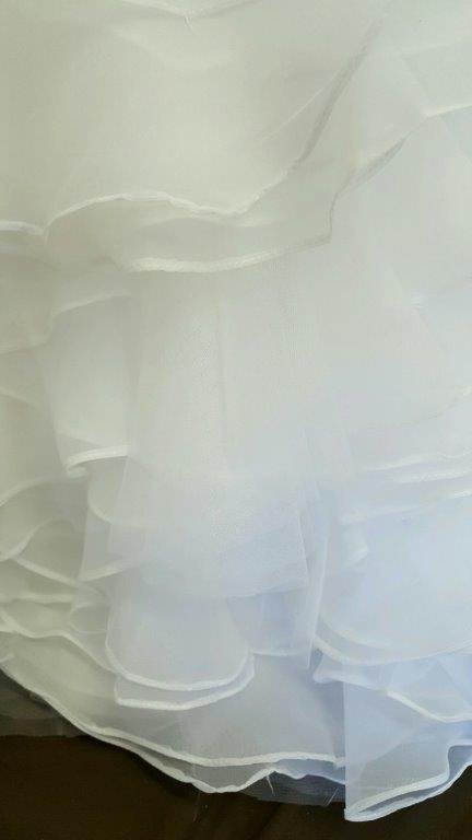 ivory and gray miniature wedding gown